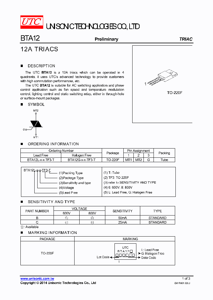 BTA12_7913033.PDF Datasheet