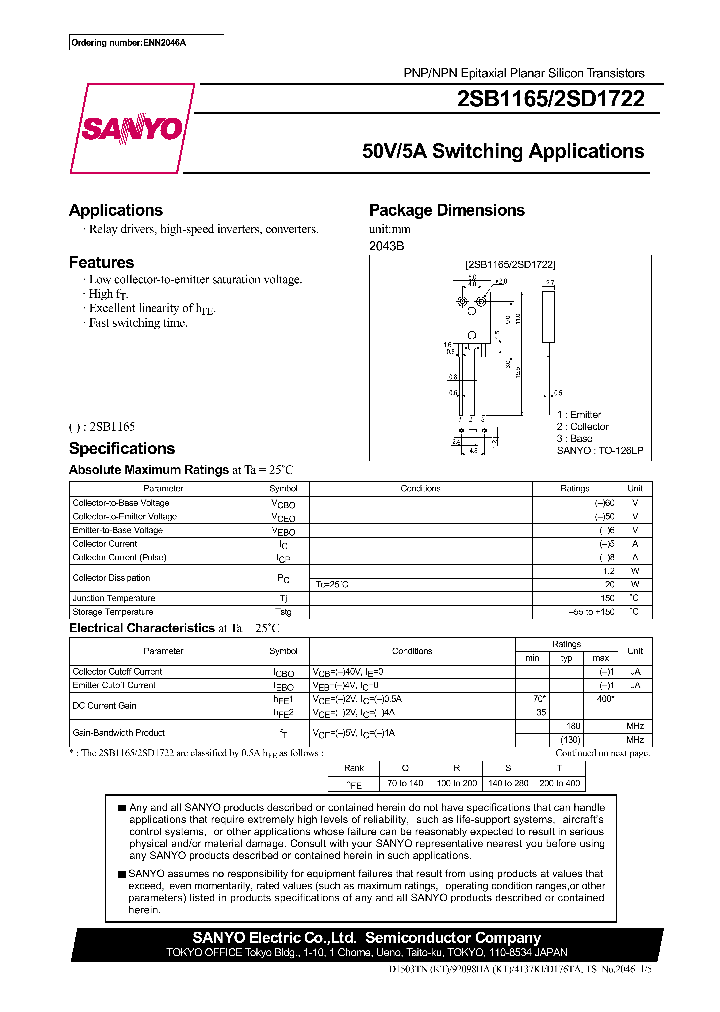 2SB1165R_7915272.PDF Datasheet