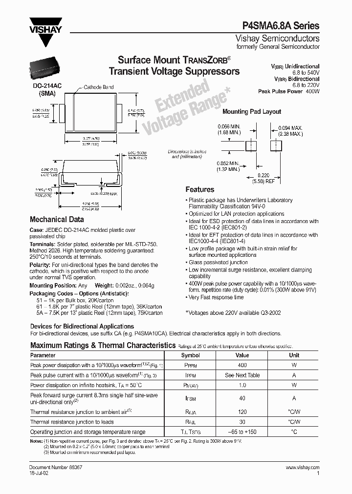 P4SMA24A5A-E3_7918408.PDF Datasheet