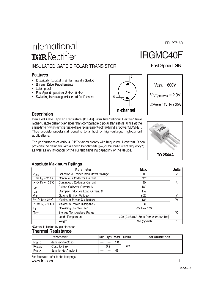 IRGMC40F_7918747.PDF Datasheet