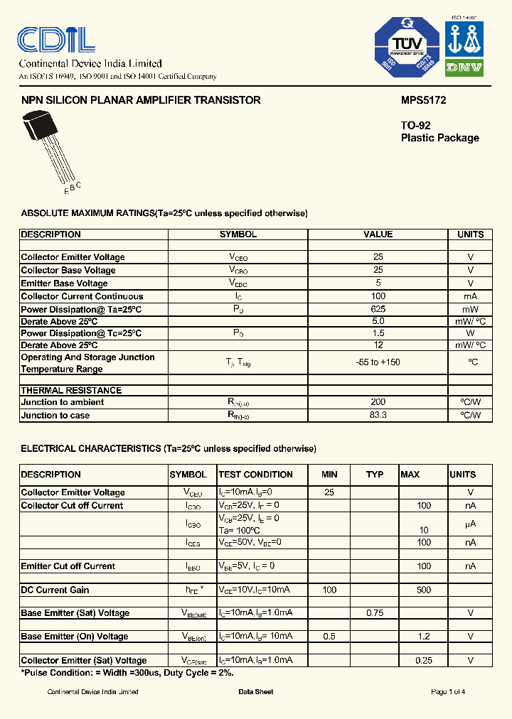 MPS5172_7922151.PDF Datasheet