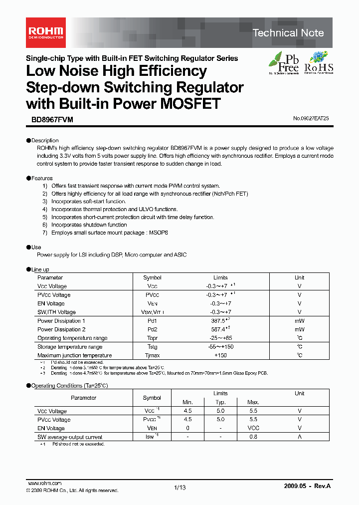 BD8967FVM_7933883.PDF Datasheet