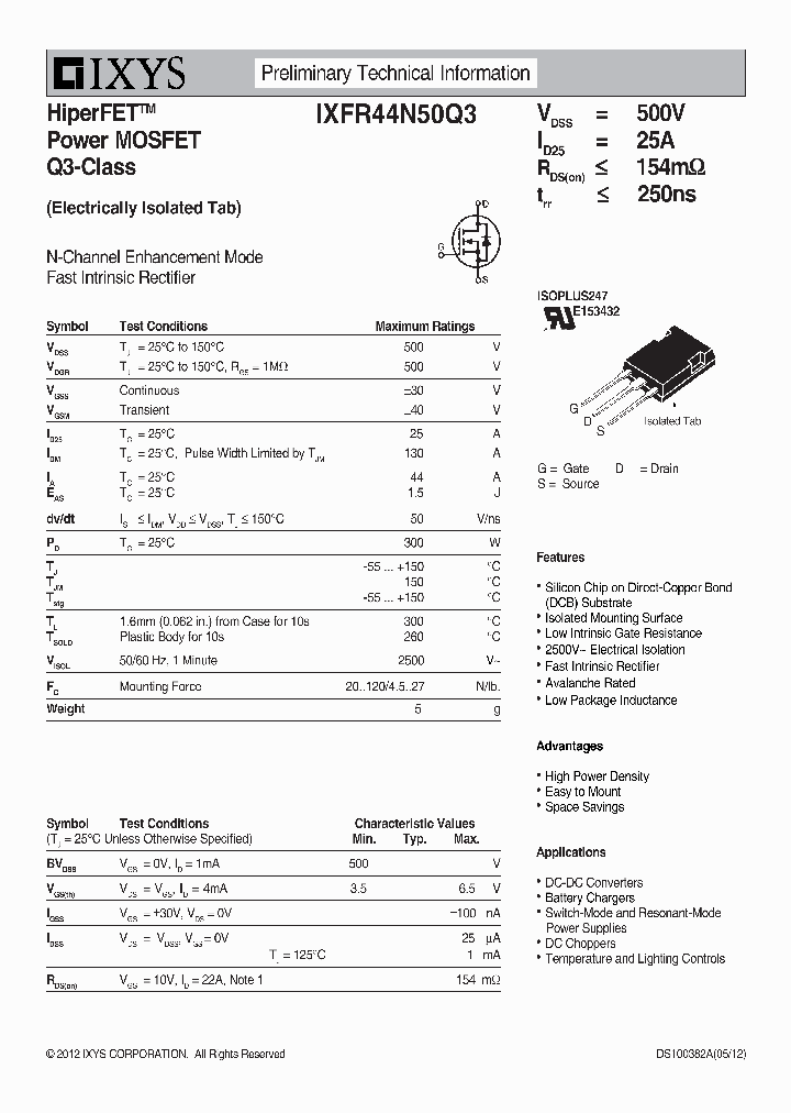 IXFR44N50Q3_7935096.PDF Datasheet