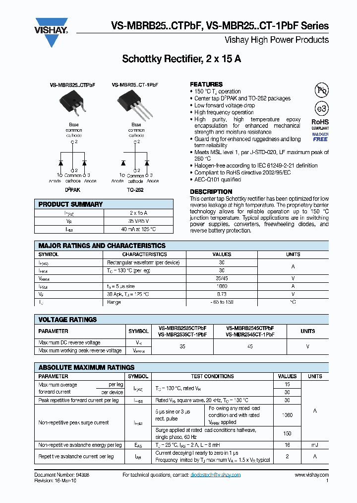 MBRB25H45CTHE3_7936319.PDF Datasheet