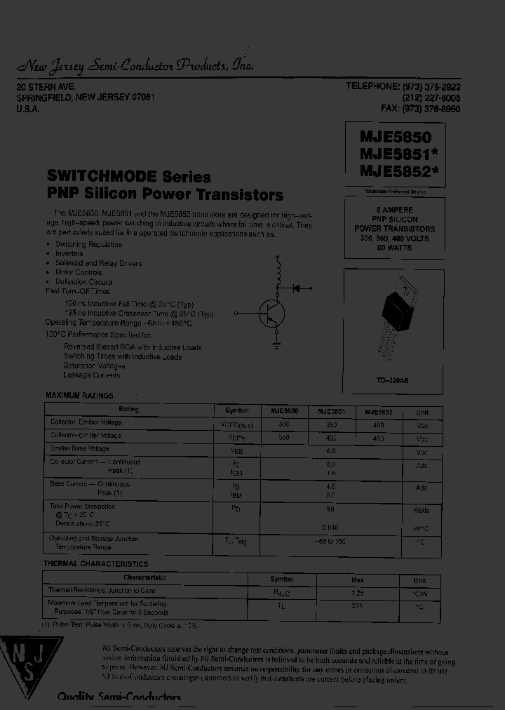 MJE5850_7956026.PDF Datasheet