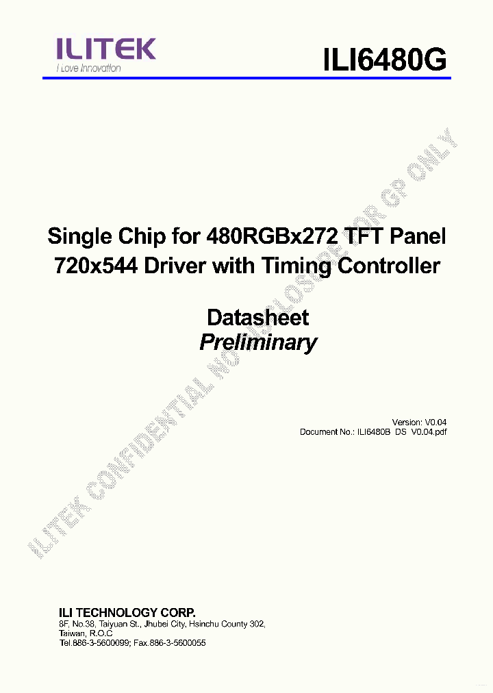 ILI6480G_7792683.PDF Datasheet