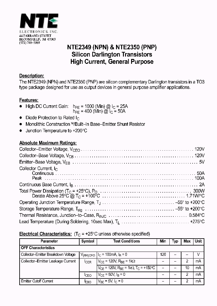 NTE2349_7977459.PDF Datasheet