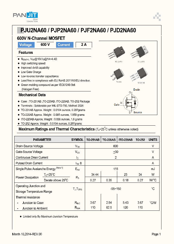 PJD2NA60_7806042.PDF Datasheet