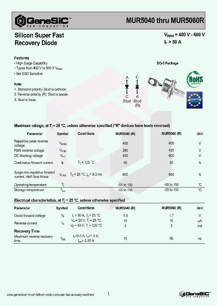 MUR5040_7998442.PDF Datasheet