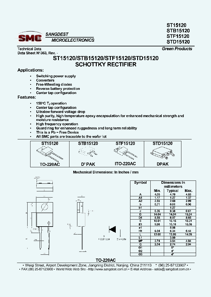 STB15120_8001139.PDF Datasheet