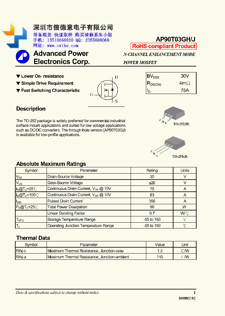 AP90T03GH-HF_8007645.PDF Datasheet