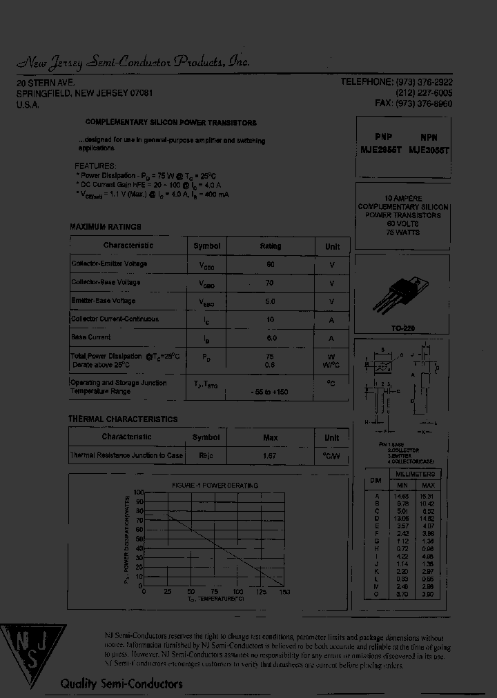 MJE2955T_8021250.PDF Datasheet