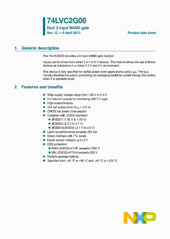 74LVC2G00DC-G_8025617.PDF Datasheet