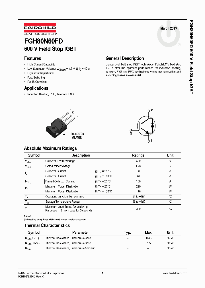 FGH80N60FD_8037483.PDF Datasheet