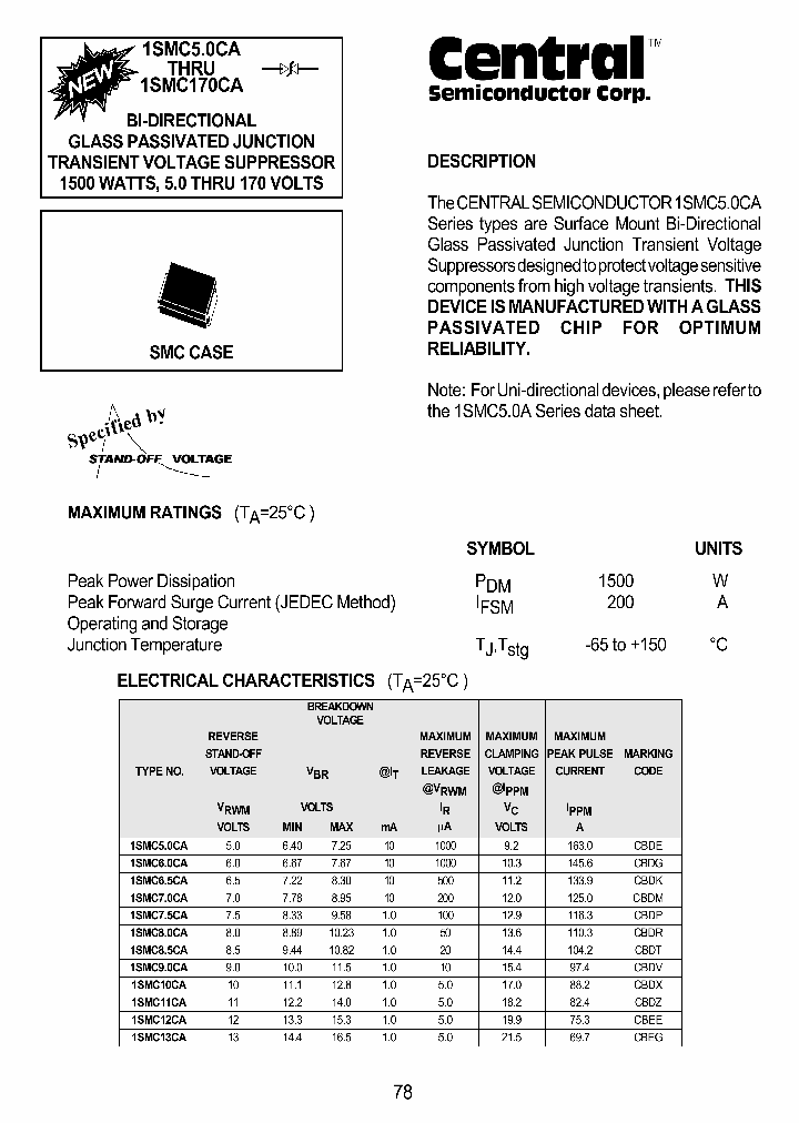 1SMC170CA_8039357.PDF Datasheet
