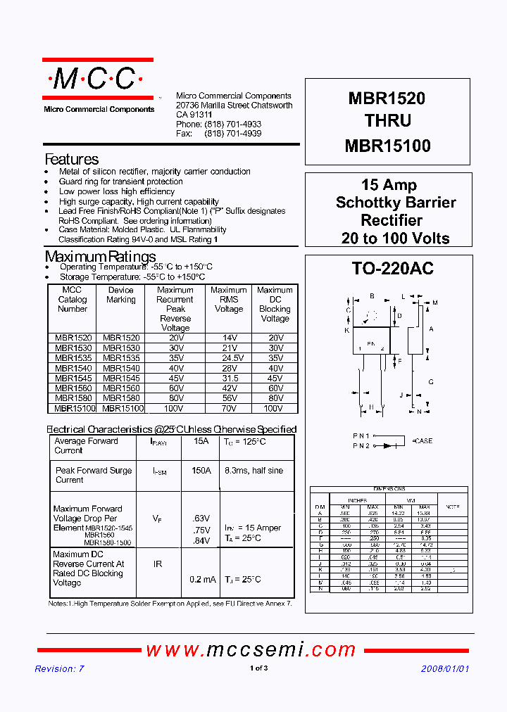 MBR15100-BP_8045566.PDF Datasheet