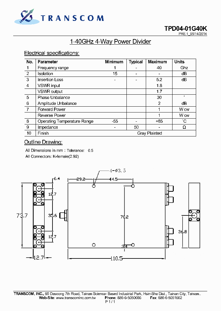 TPD04-01G40K_8048102.PDF Datasheet