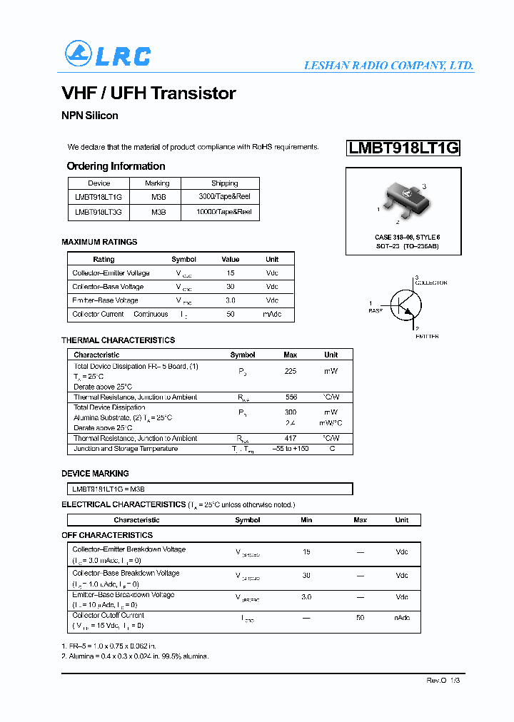 LMBT918LT3G_8049257.PDF Datasheet