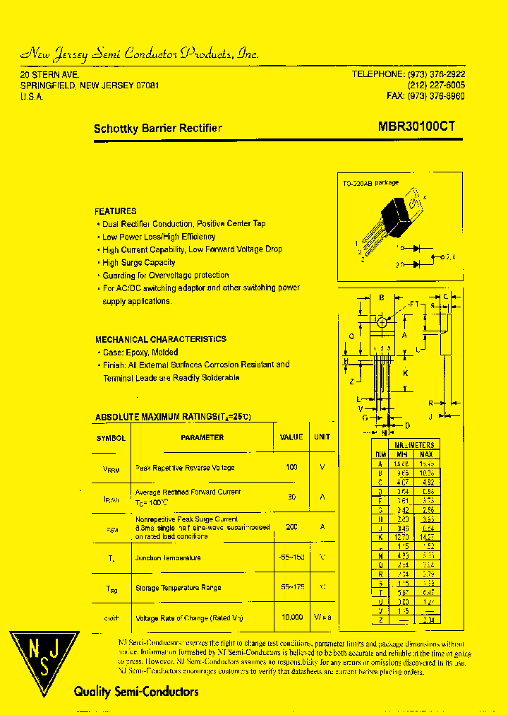 MBR30100CT_8051066.PDF Datasheet