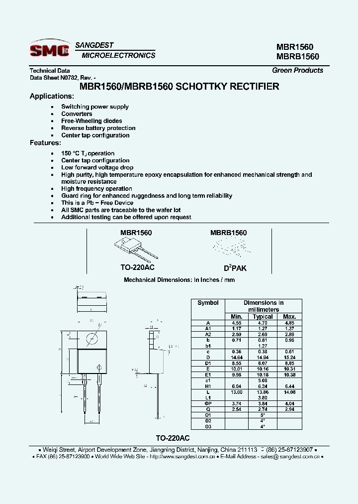 MBR1560_8050853.PDF Datasheet