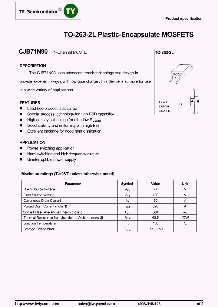 CJB71N90_8052216.PDF Datasheet