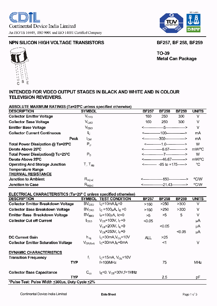 BF257_8060939.PDF Datasheet