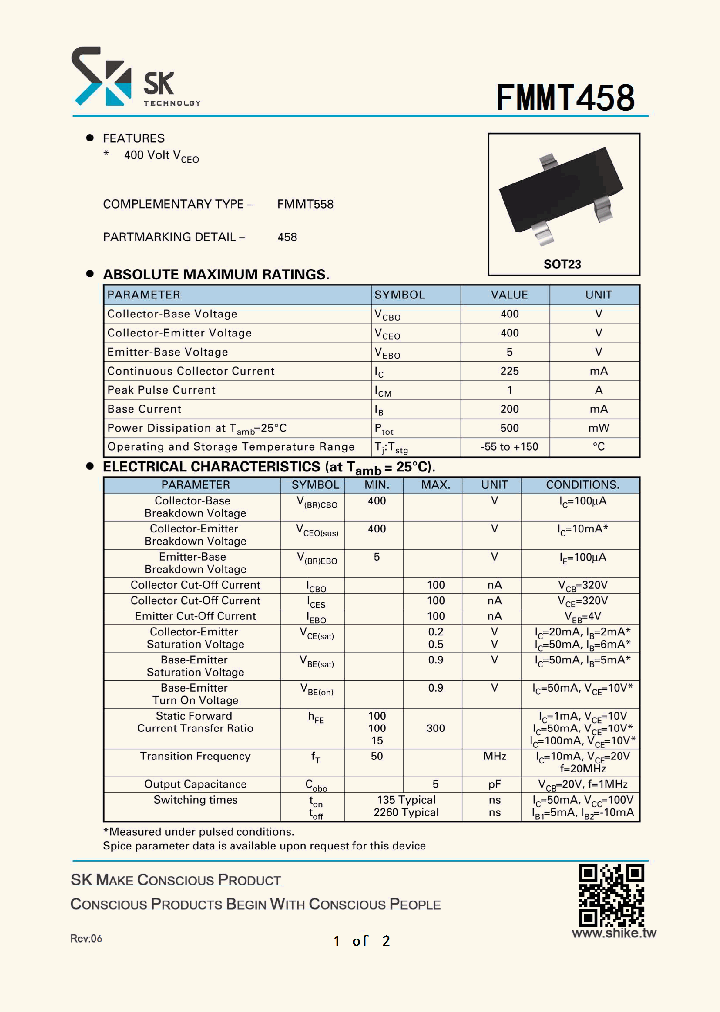 FMMT458_8062652.PDF Datasheet