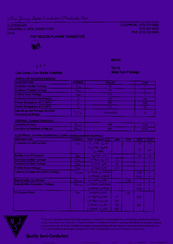 BFX37_8064621.PDF Datasheet