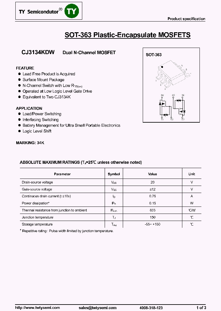 CJ3134KDW_8070455.PDF Datasheet