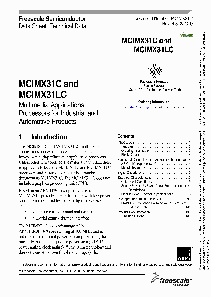 MCIMX31LCJMN4D_8074479.PDF Datasheet