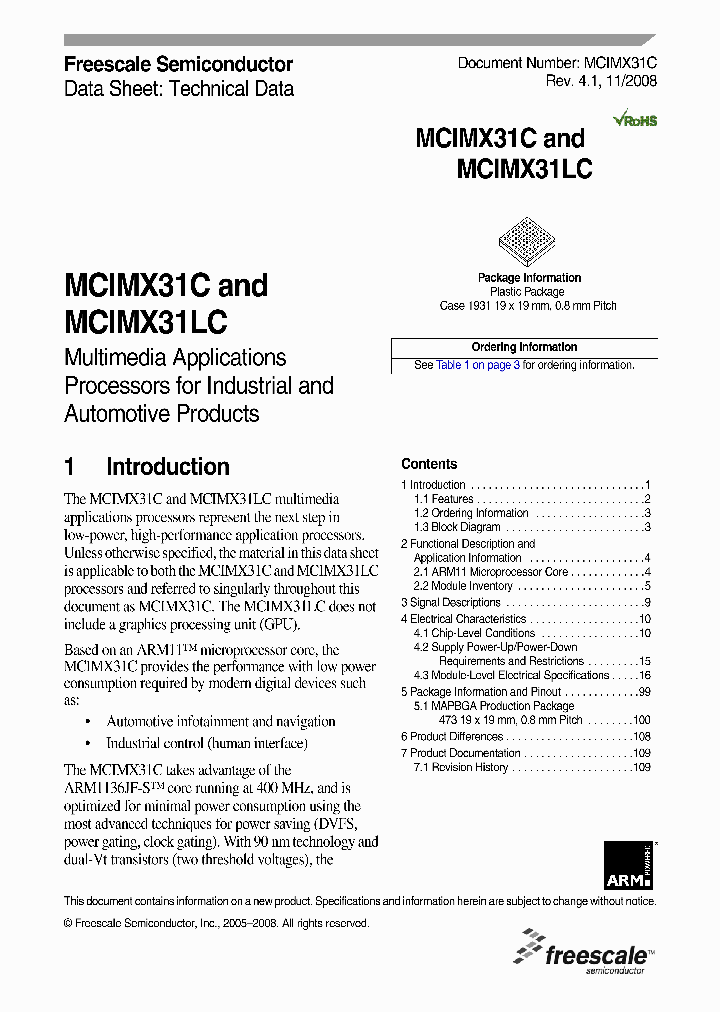 MCIMX31LC_8074478.PDF Datasheet