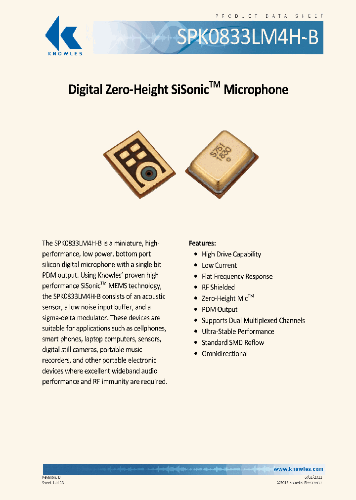 SPK0833LM4H-B_8076673.PDF Datasheet