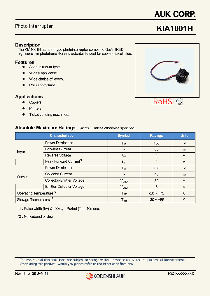 KIA1001H_8077347.PDF Datasheet
