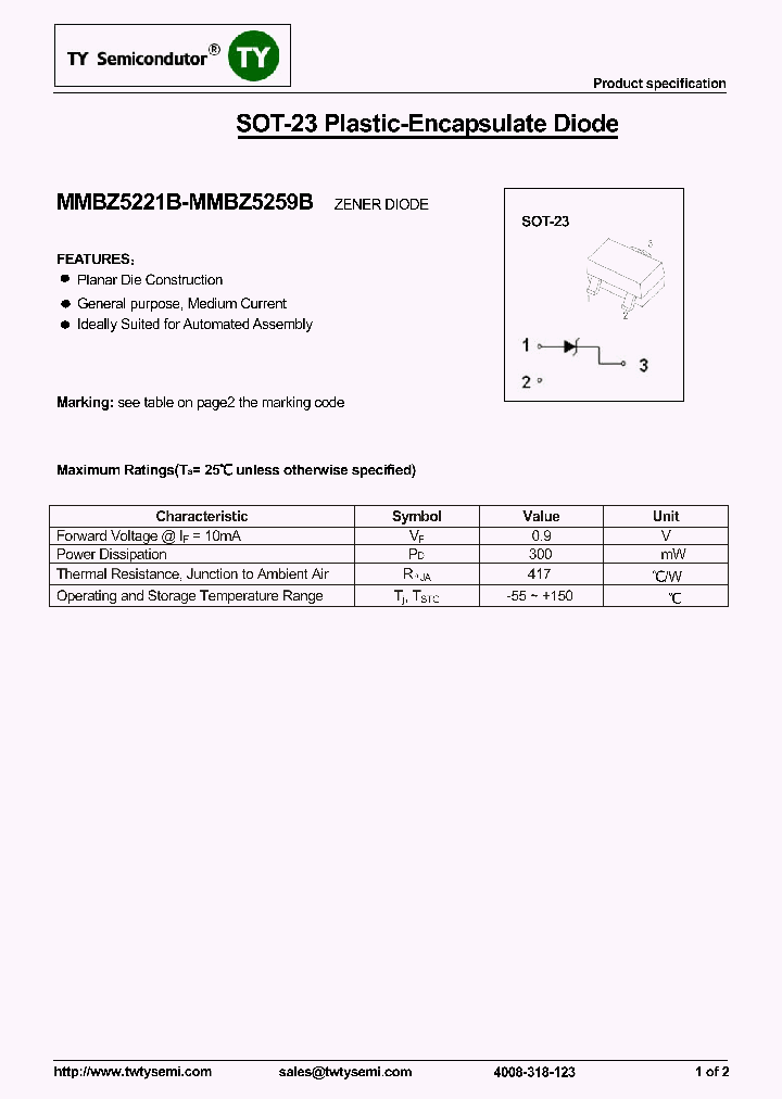 MMBZ5221B_8077704.PDF Datasheet
