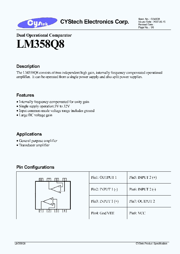 LM358Q8_7813645.PDF Datasheet