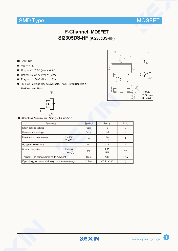 SI2305DS-HF_8081483.PDF Datasheet