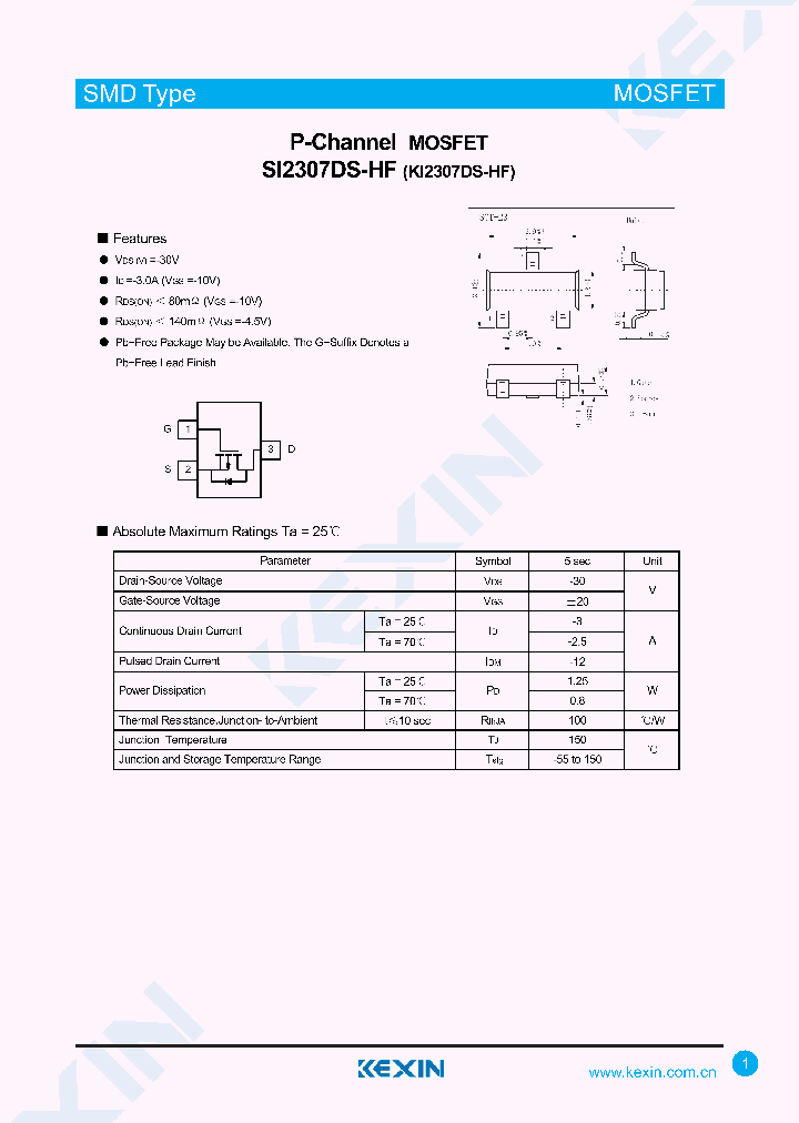 SI2307DS-HF_8081485.PDF Datasheet