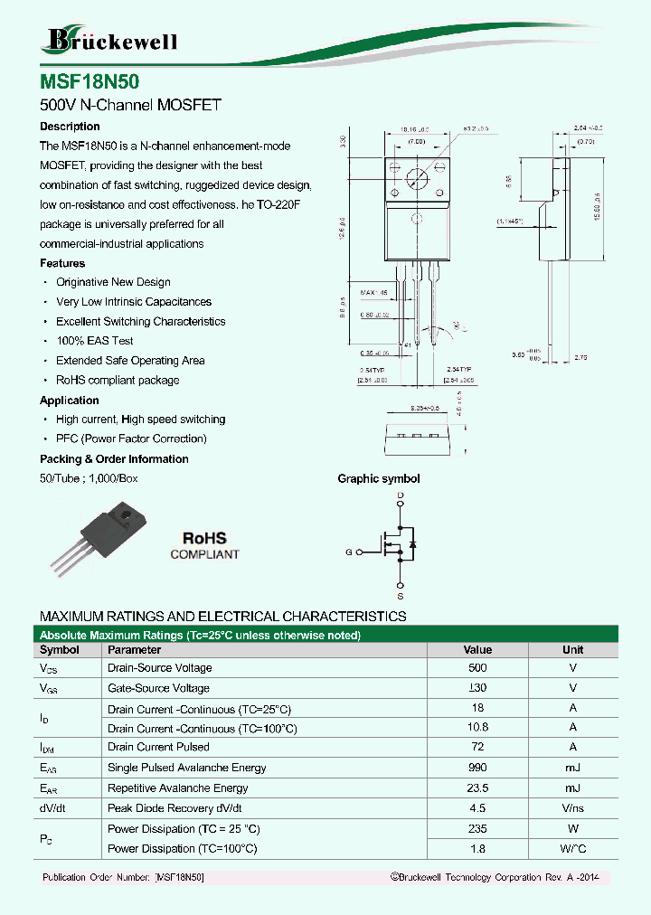 MSF18N50_8083875.PDF Datasheet