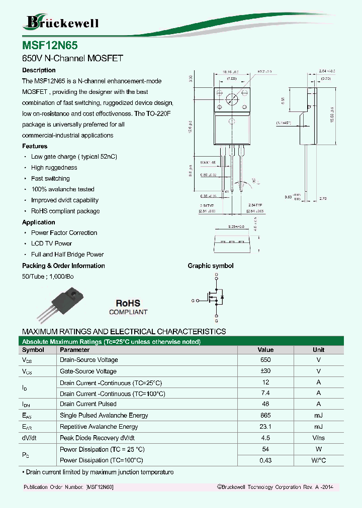 MSF12N65_8083870.PDF Datasheet