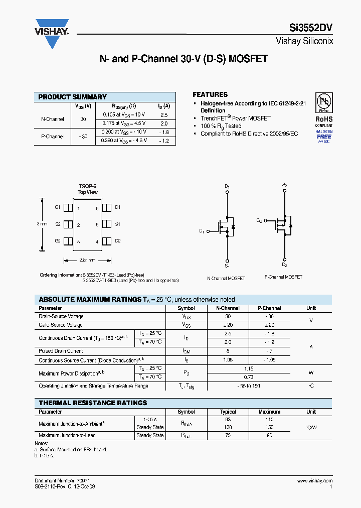 SI3552DV-T1-GE3_8094949.PDF Datasheet