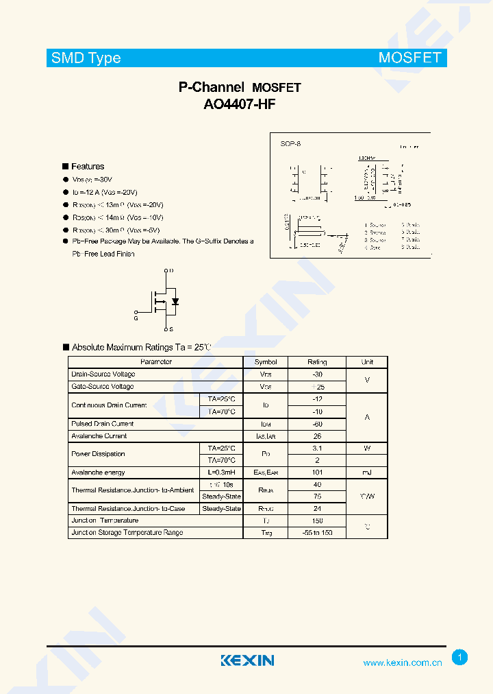 AO4407-HF_8095384.PDF Datasheet