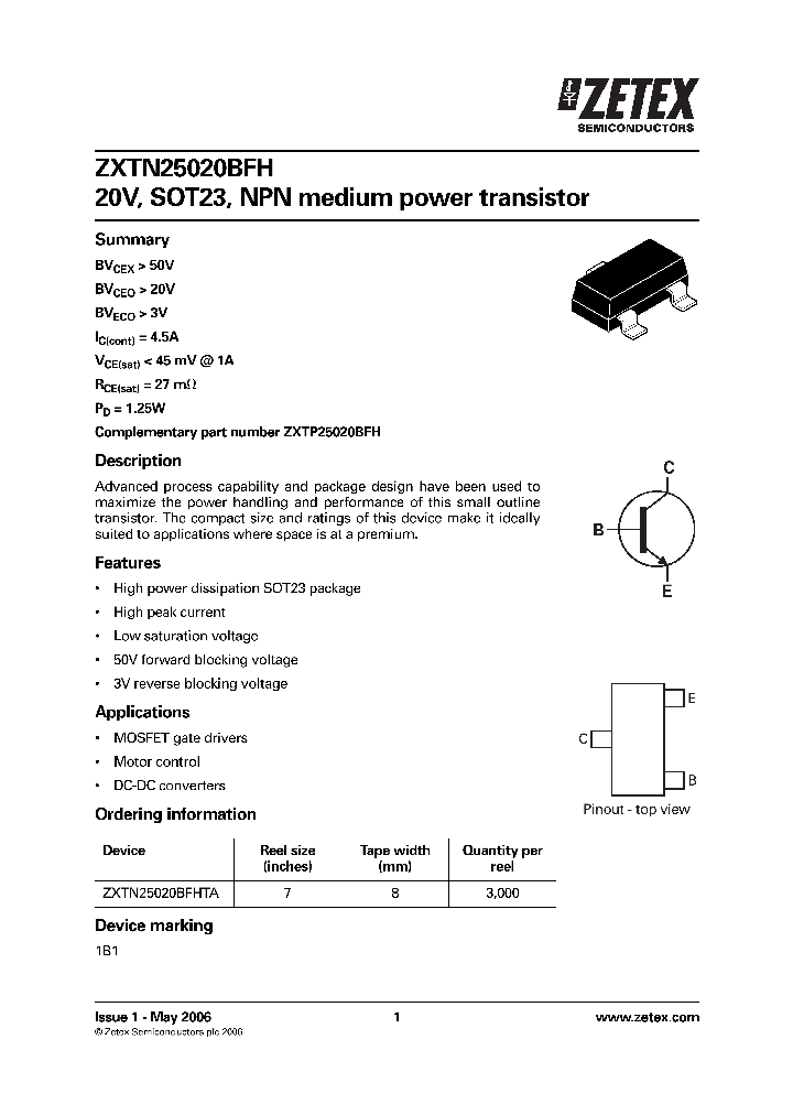 ZXTN25020BFHTA_8102389.PDF Datasheet