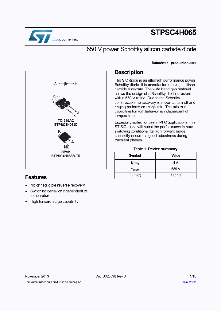 STPSC4H065D_8109165.PDF Datasheet