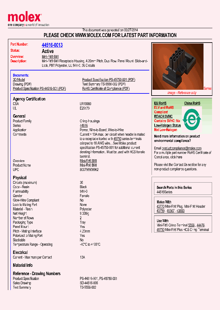 44516-0013_8111540.PDF Datasheet