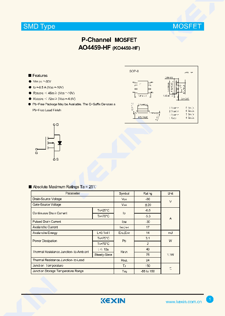 AO4459-HF_8115246.PDF Datasheet