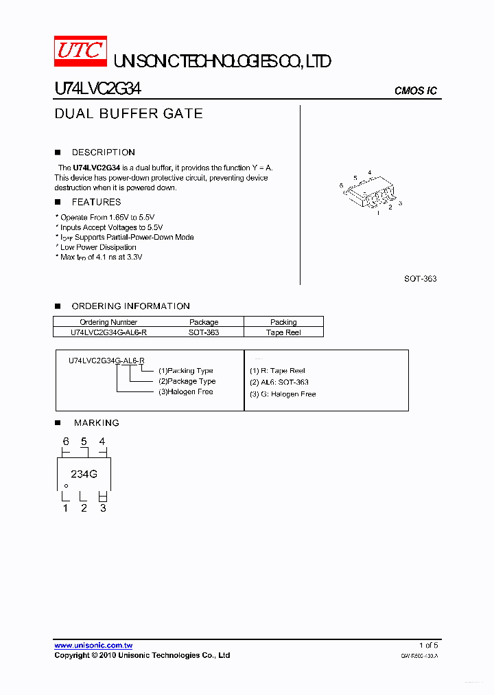 U74LVC2G34_7822610.PDF Datasheet