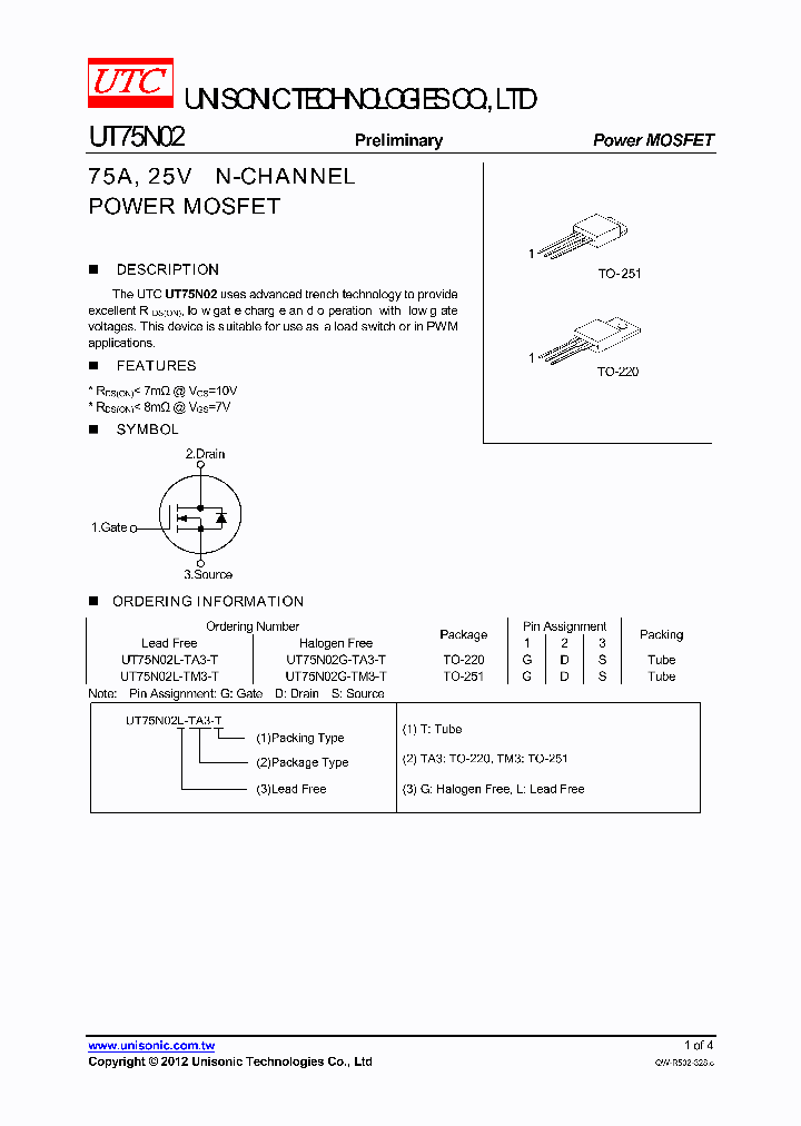 UT75N02_7822445.PDF Datasheet