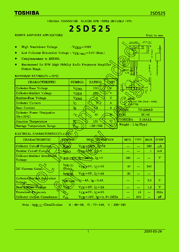 2SD525_8135037.PDF Datasheet