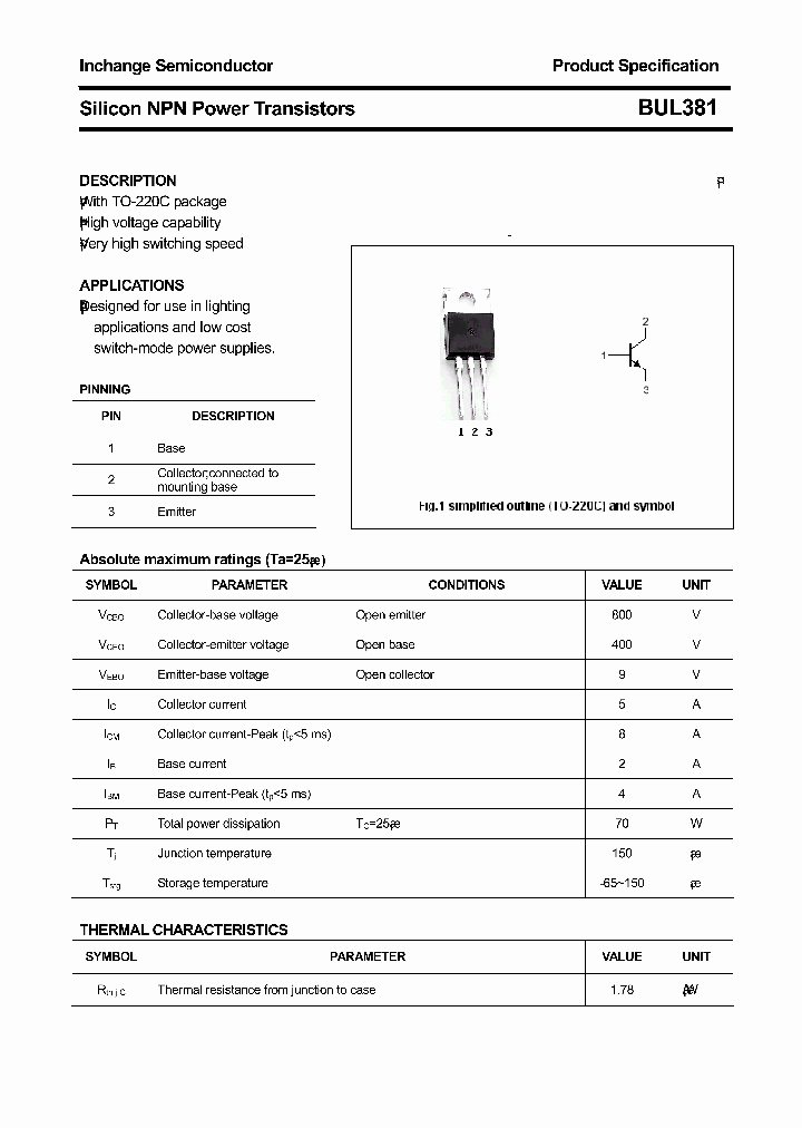 BUL381_8135210.PDF Datasheet