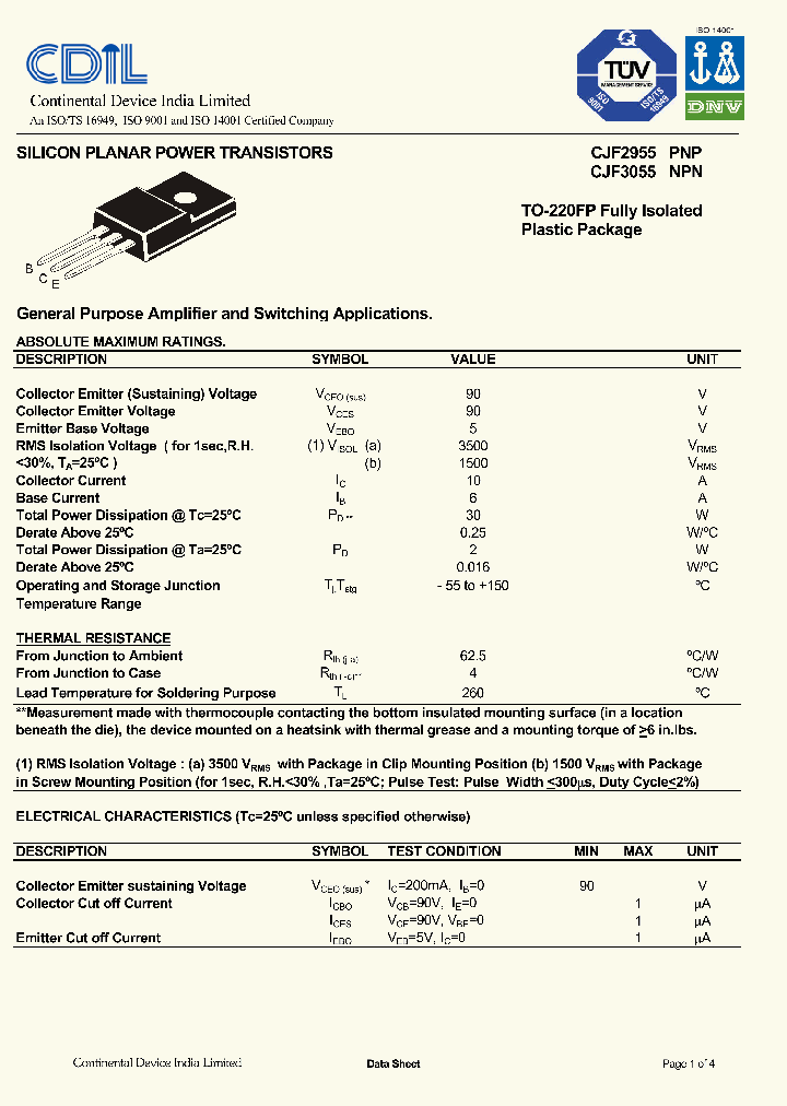 CJF3055NPN_8144273.PDF Datasheet